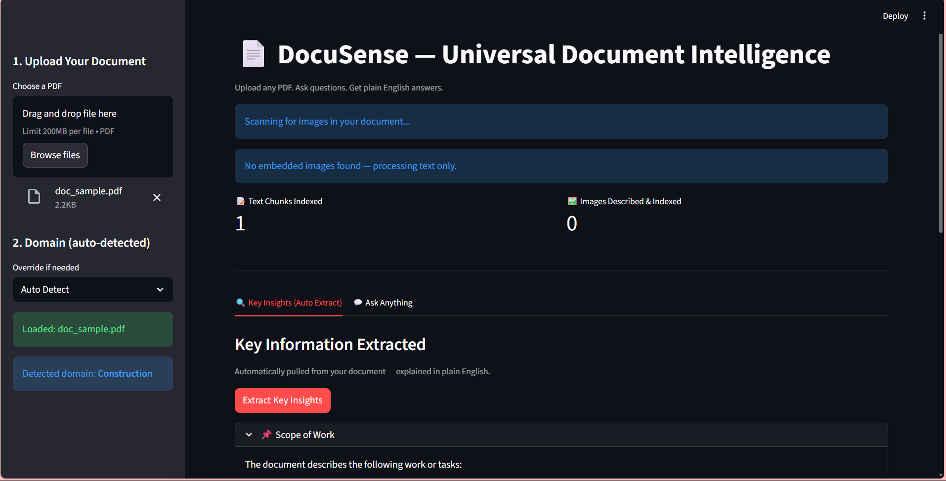DOCUSENSE : RESEARCH AUTO screenshot 1